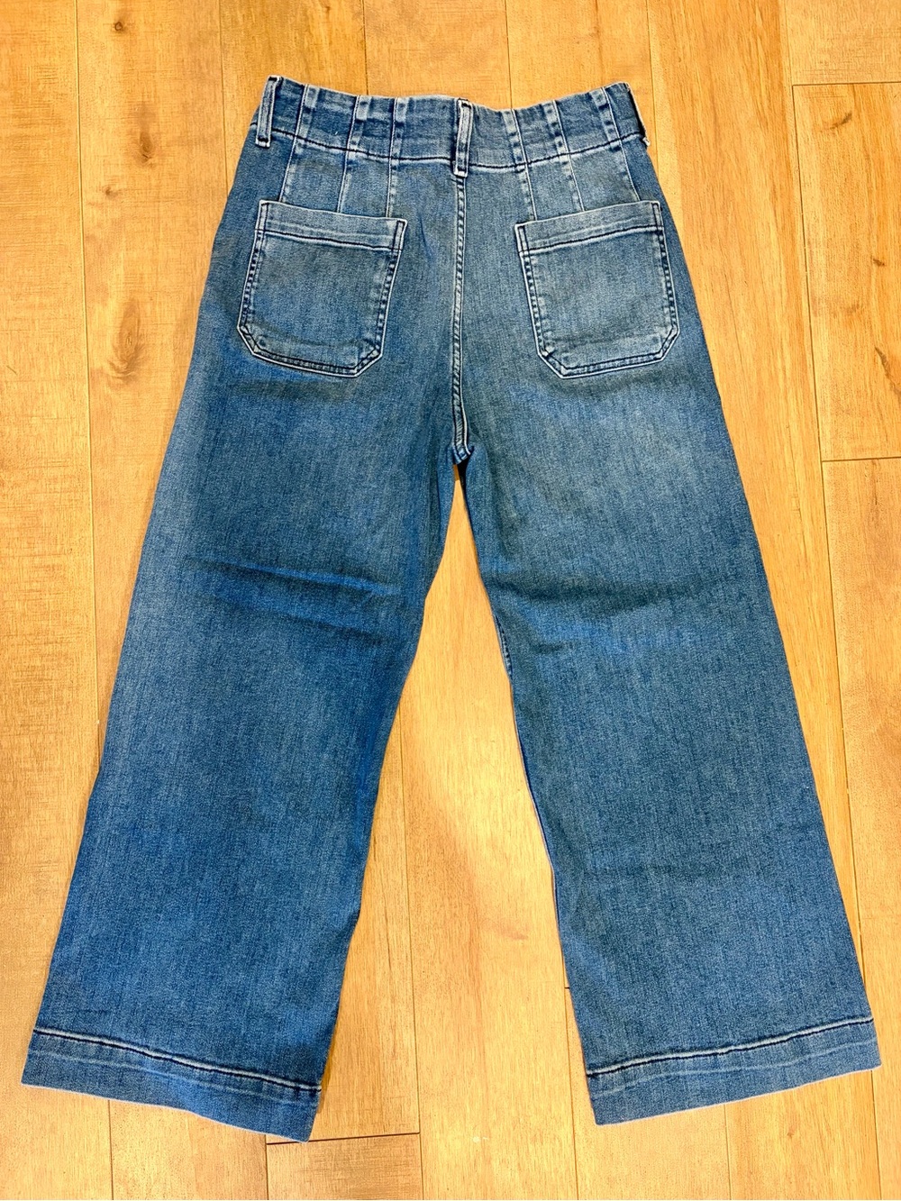 Anthropologie Colette high rise cropped relaxed wide-leg denim jeans - Picture 3 of 7